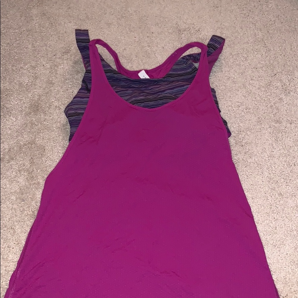 Built in sports bra and tank.
